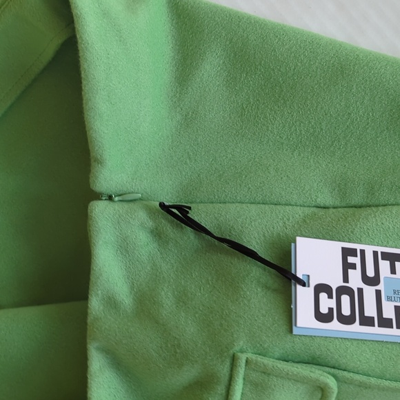 NWT Future Collective w/Reese Blutstein Double Pocket Mini Skirt 24 Green - Picture 9 of 15